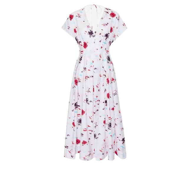 M.M. LAFLEUR The Jelina Summer Friday Dress Printed Voile Size Medium - Picture 10 of 10